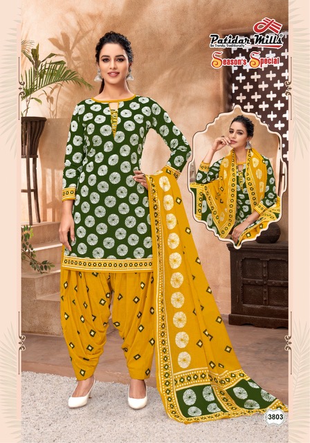 Patidar Season's Special vol-38 Cotton Designer Patiyala Dress Material